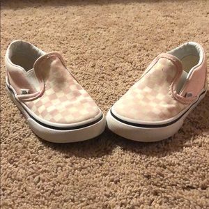 Vans baby pink slip on